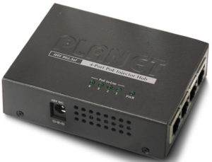 Planet 4-Port IEEE 802.3at High Power over Ethernet Injector Hub