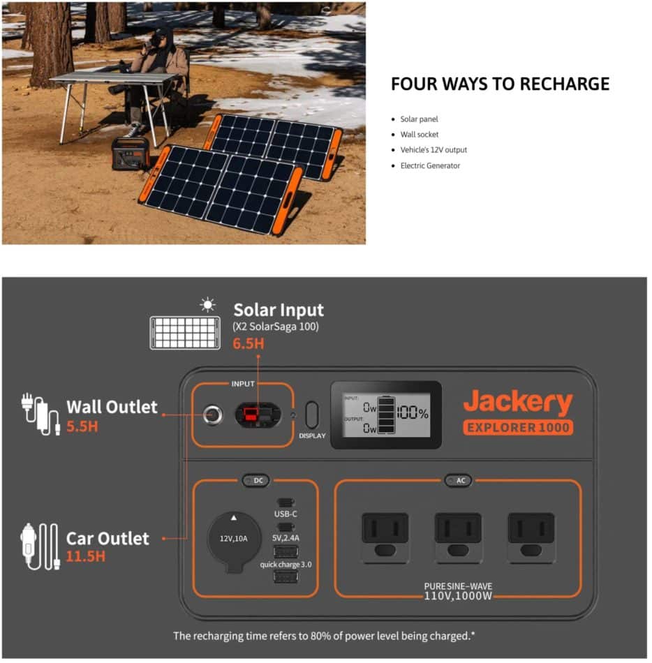 Jackery-Explorer-1000-4-ways-to-recharge | WCCTV