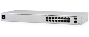 Ubiquiti UniFi Switch Gen2, 16 port, 8 PoE ports, 42W