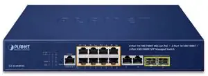 Din-Rail Industrial Gigabit PoE Ethernet Switch,12~48VDC Power Booster (4x  Port 10/100/1000T 802.3at PoE + 1x Port 100/1000X SFP)