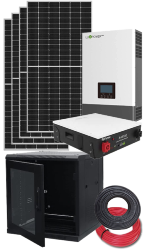 Luxpower 5kW Inverter | 1 Mecer 4.8kWh Li-Ion | 4 Solar Panels
