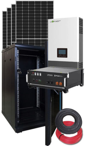 Luxpower 5.6kW Inverter | 1 Pylontech 4.8kWh Li-Ion | 4 Solar Panels
