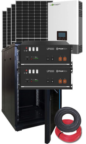 Luxpower 5kW Inverter | 2 Pylontech 4.8kWh Li-Ion | 4 Solar Panels