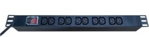 PDU 19" 1U 10 Way 10A IEC Outlet with On/Off Switch