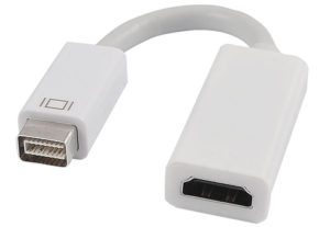 Mini Display Port Male to HDMI Female, Length=10CM, White